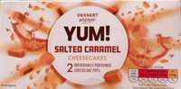 Yum salted caramel cheesecakes
