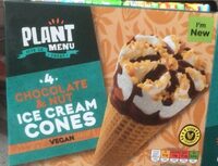 Chocolate and Nut Ice Cream Cones