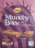 Dairyfine Munchy Bars RAISIN Oat flakes, whole whe