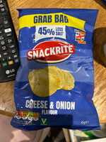Cheese and onion flavour chrisps