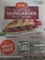 Sliced Mild Hungarian Style Salami