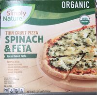 Thin crust pizza spinach and feta