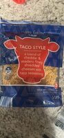Taco Style a blend of cheddar & asadero finely shredded cheeses with taco seasoning