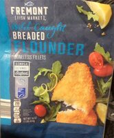 Wild caught breaded flounder