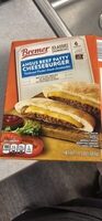 ANGUS BEEF PATTY CHEESEBURGER Flatbread Pocket Snack Sandwiches