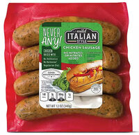 Mild ITALIAN STYLE CHICKEN SAUSAGE