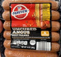 Uncurred angus bed franks