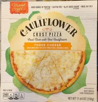 Cauliflower Crust Pizza Three cheese