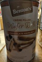 Chocolate hazelnut creme filled wafer rolls