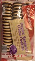 Duplex sandwich crème cookies