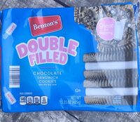 Double Filled Chocolate Sandwich Cookies with Vanilla Filling