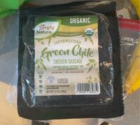 Simply nature green chile chicken sausage