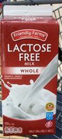 Lactose free whole milk
