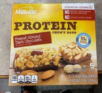Protien chewy bars, Peanut almond dark chocolate