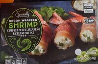Bacon wrapped shrimp stuffed with jalapeno & cream cheese