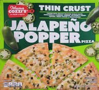Thin crust jalapeño popper pizza