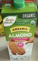 Organic Almond Unswetened Original Milk