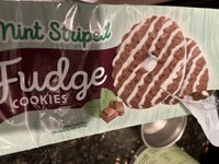 Mint Striped Fudge Cookies