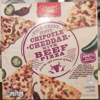 Chipotle cheddar with beef pizza