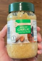 Minced garlic in extra virgin olive oil