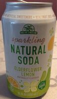 Sparkling Natural Soda Elderflower Lemon