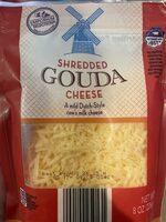 Shredded gouda cheese