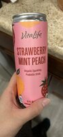 Strawberry Mint Peach Organic Sparkling Probiotic Drink
