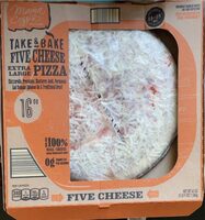 Five cheese extra large pizza