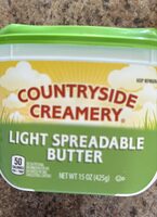 Light spreadable butter