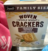 Woven wheat crackers
