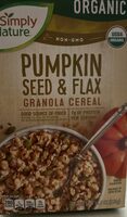 Pumpkin seed and flax granola cereal