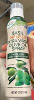Basil infused extra virgin olive oil spray