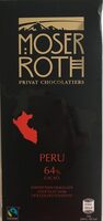 Chocolat noir Peru 64% cacao