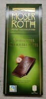 Zartbitter Schokolade mit gehackten Haselnüssen