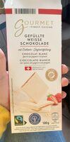 Chocolat blanc fourré au yahourt a la fraise