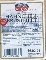Hähnchenbrustfilet gegrillt in Scheiben