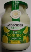 Bio Sommer Joghurt mild Zitrone