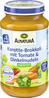Karotten, Brokkoli mit Tomaten und Dinkelnudeln (ab 8. Monat)