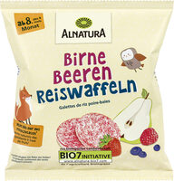 Birne Beeren Reiswaffeln