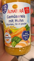 Légumes, riz et poulet
