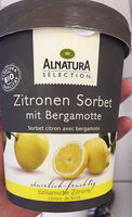 Sorbet citron avec bergamote