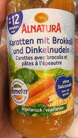 Alnatura carottes avec brocolis et pâtes à l'épeautre