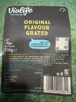 Grated vegan plant based cheese