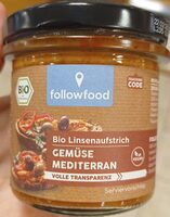 Linsenaufstrich Gemüse Mediterran