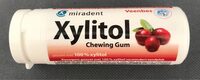 Xylitol chewing gum canneberge
