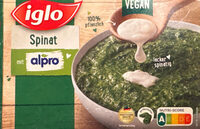 Spinat mit alpro (vegan)