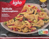 Spätzle Hähnchenpfanne in Pfeffer-Rahmsauce