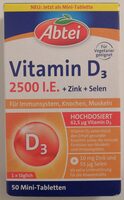 Vitamin D3 2500 I.E. + Zink + Selen