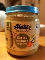 Gemüse mit Spaghetti und Pute