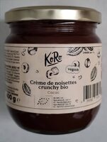 Crème de noisettes crunchy bio cacao